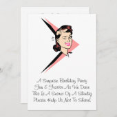 レトロウィンクサプライズウィンクス/ライム招待状パー 招待状 (正面/裏面)