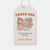 レトロウィンターサンタクリスマスバースデーパーティー ギフトタグ (裏面)