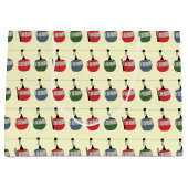 レトロウィンタースキーゴンドラリフトスキークリーム ラージペーパーバッグ (正面)