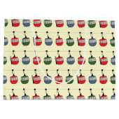 レトロウィンタースキーゴンドラリフトスキークリーム ラージペーパーバッグ (裏面)