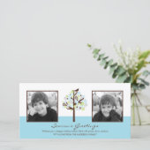 レトロウィンターホリデーフォトカード シーズンカード (スタンド正面)