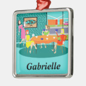 レトロウィークリーカードゲームクリスマスオーナメント メタルオーナメント (左)