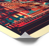 レトロウィーンシティオーストリアのスカイラインギフト ポスター (角)