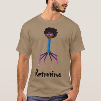 レトロウイルス科学をテーマにしたデザイン Tシャツ