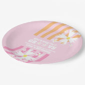 レトロウェイツーグルービーデイジーフラワー誕生日   ペーパープレート (アングル)