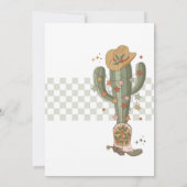 レトロウェスタンガールクリスマスベビーシャワー 招待状 (裏面)