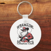レトロウェスタンクリスマスランリングクリスマス応援サンタ キーホルダー (正面)