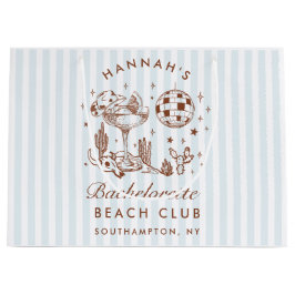 レトロウェスタンヴィンテージブルーバチェロレッテ ラージペーパーバッグ