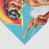 レトロウェスタン女性のカーボーイピンアップ 薄葉紙 (詳細)