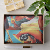 レトロウェスタン女性のカーボーイピンアップ 薄葉紙 (ギフト)