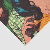 レトロウェスタン漫画イラストレーション 薄葉紙 (詳細)