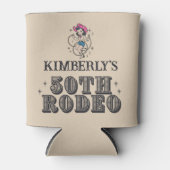 レトロウェスタン50thロデオ誕生日 缶クーラー (正面)