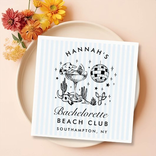 レトロウェスタン ブライズメイド 青い紙ナプキン スタンダードカクテルナプキン