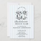 レトロウェスタン ヴィンテージ ブルー ブライズメイド ウィークエンド 招待状 (正面)