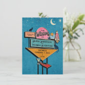 レトロウェディング招待署名招待状 招待状 (スタンド正面)