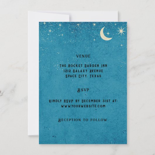 レトロウェディング招待署名招待状 招待状 (裏面)