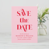 レトロウェディング日付写真を保存 招待状 (スタンド正面)