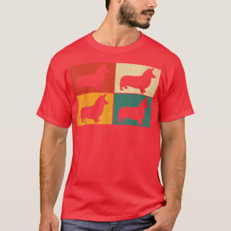 レトロウェルシュコーギーヴィンテージドックオーバーノベルティ Tシャツ