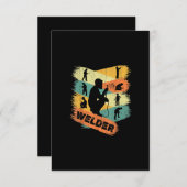 レトロウェルダーギフト |ヴィンテージ溶接ラバーギフト サンキューカード (正面/裏面)