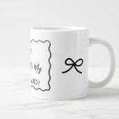 レトロウェーブあなたは私のブライズメイドになりますか？20oz ジャンボコーヒーマグカップ (右)