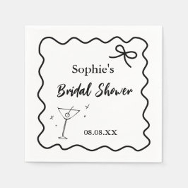 レトロウェーブカクテルナプキンス – マルティニグラス スタンダードカクテルナプキン