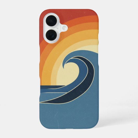 レトロウェーブクラスト iPhone 16ケース (裏面)