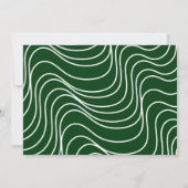 レトロウェーブグリーン写真卒業パーティー 招待状 (裏面)