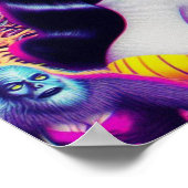 レトロウェーブゴシック女性 ポスター (角)