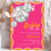 レトロウェーブディスコブライダルシャワー招待 招待状