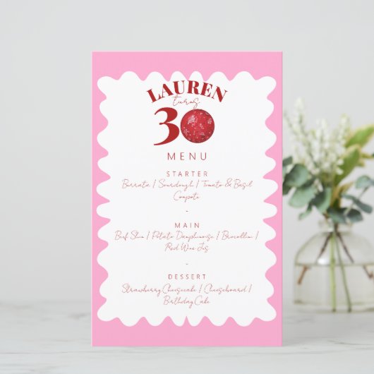 レトロウェーブディスコ30th誕生日パーティーメニュー (スタンド正面)