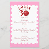 レトロウェーブディスコ30th誕生日パーティーメニュー (正面)