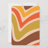 レトロウェーブデイジーGroovy 50誕生日 招待状 (裏面)