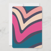 レトロウェーブデイジーGroovy 60th Bublegum誕生日 招待状 (裏面)