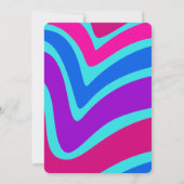 レトロウェーブデイジーGroovy 80th紫誕生日 招待状 (裏面)