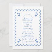 レトロウェーブドードル手書きリハーサルディナー 招待状 (正面)