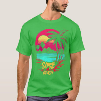 レトロウェーブビーチシレビーチ Tシャツ