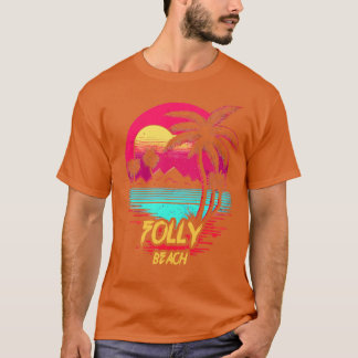 レトロウェーブビーチフォリービーチ Tシャツ