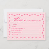 レトロウェーブピンクアドバイスの花嫁カード 招待状 (正面)