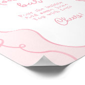 レトロウェーブピンクボウマムオーサバー ポスター (角)