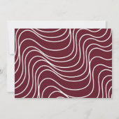 レトロウェーブブルゴーニュ写真卒業パーティー 招待状 (裏面)