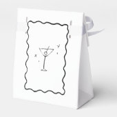 レトロウェーブボーダー ブライダルシャワーフェイバーボックス マーティーニ フェイバーボックス (裏面サイド)