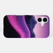 レトロウェーブマウンテン iPhone 16ケース (裏面横)
