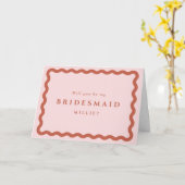 レトロウェーブ赤面&テラコッタブリデスメイド提案 カード (黄色い花)