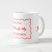 レトロウェーブ お願い！私のブライズメイドになってくれる？ 20oz ジャンボコーヒーマグカップ (正面右)