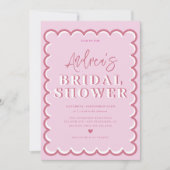 レトロウェーブ | ファンシーな結婚前お祝いパーティー 招待状 (正面)