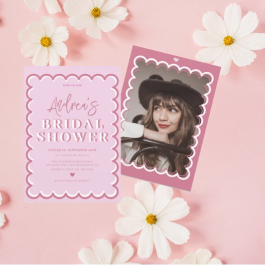 レトロウェーブ | ファンシーな結婚前お祝いパーティー 招待状