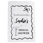 レトロウェーブ ブライダルシャワー ギフトバッグ – マルティーニグラス (裏面)