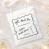 レトロウェーブ ブライダルシャワー フェイバーバッグ - マルティーニグラス (クリップ留めされた状態)