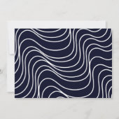 レトロウェーブ ブルー パープル フォト 卒業パーティー 招待状 (裏面)