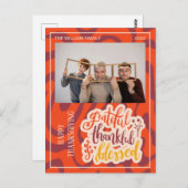 レトロウェーブ 感謝の気持ちでいっぱい 幸せな写真, ポストカード (正面/裏面)